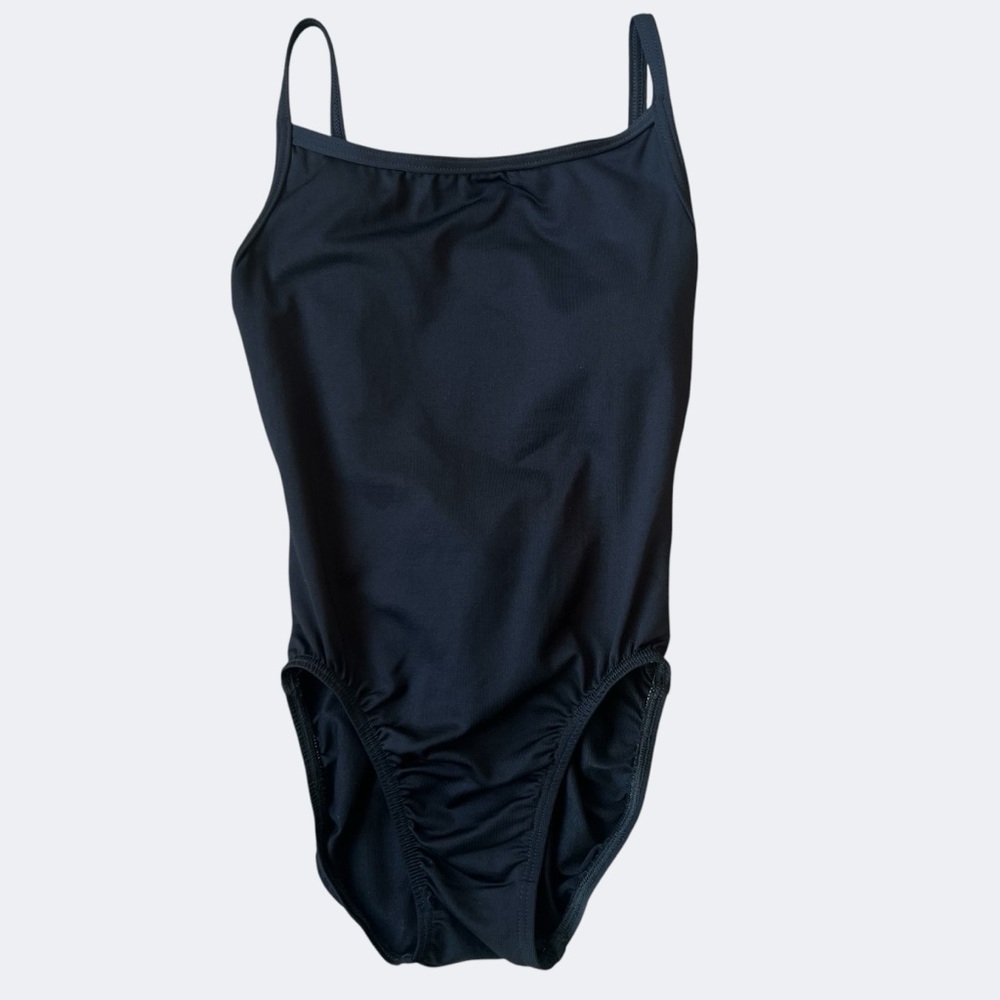 GK Elite Sportswear Black Camisole Leotard Size S